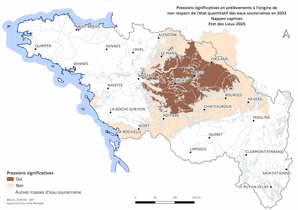 Etat quantitatif des masses d'eau souterraines
