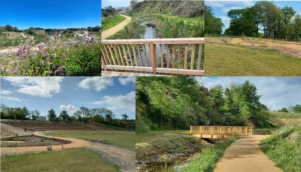 Photographies des aménagements réalisés au pourtour de la carrière
